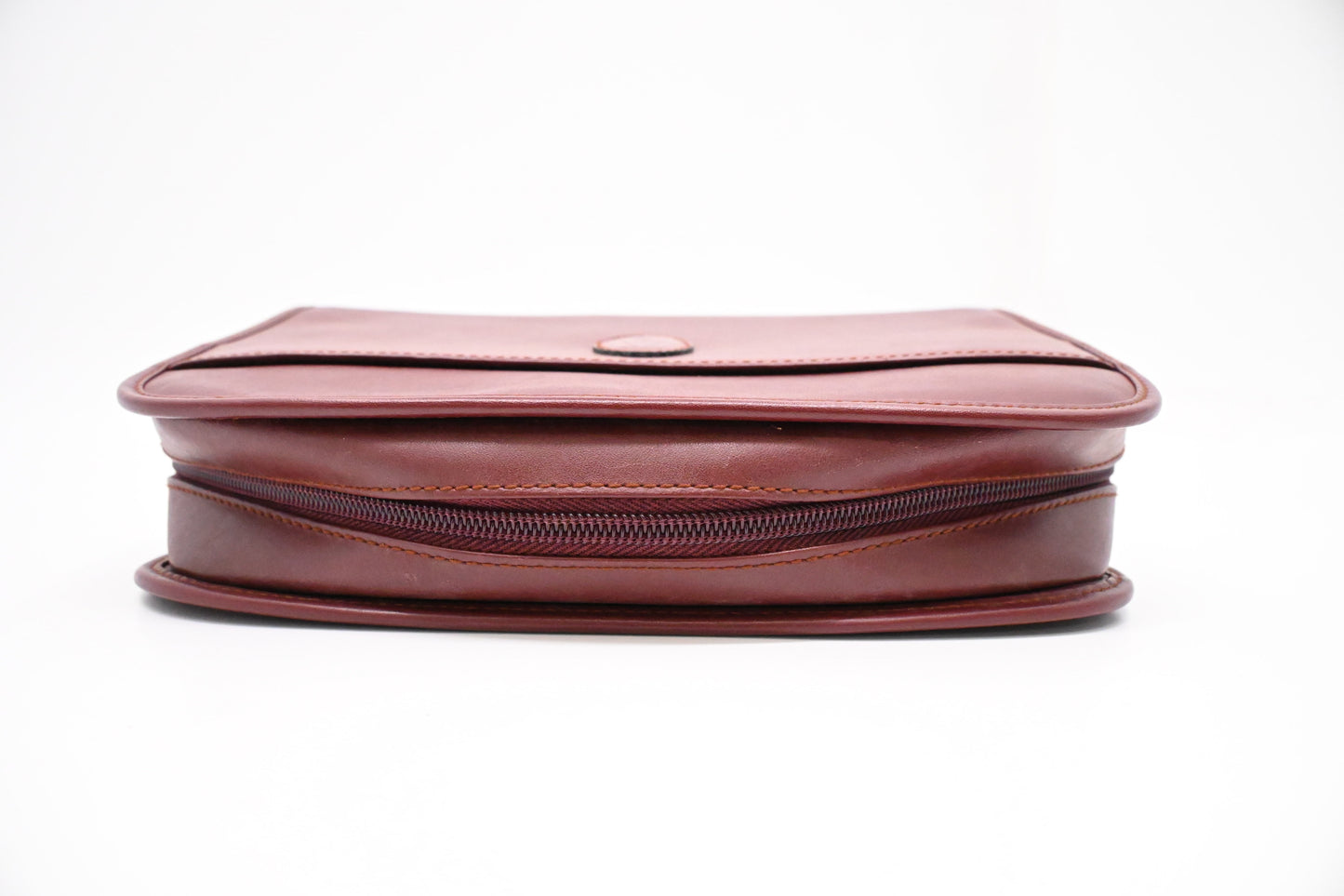 Cartier Toiletry Pouch in Burgundy Leather