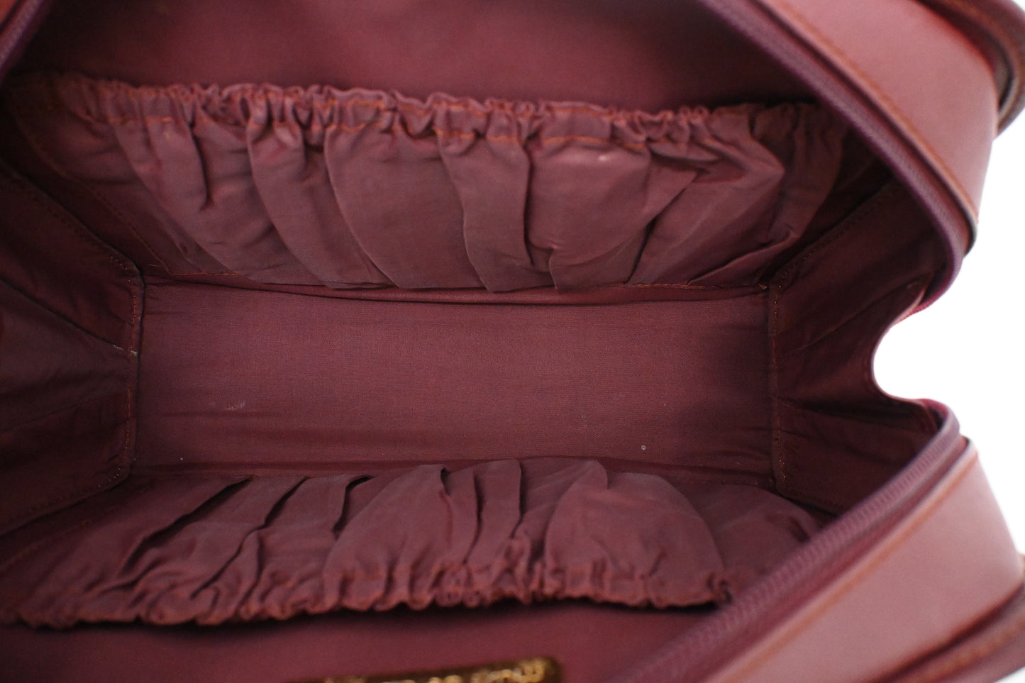 Cartier Toiletry Pouch in Burgundy Leather