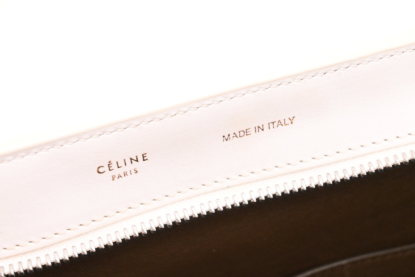 Celine Trapeze 2way Bag in Black, White and Brown Leather