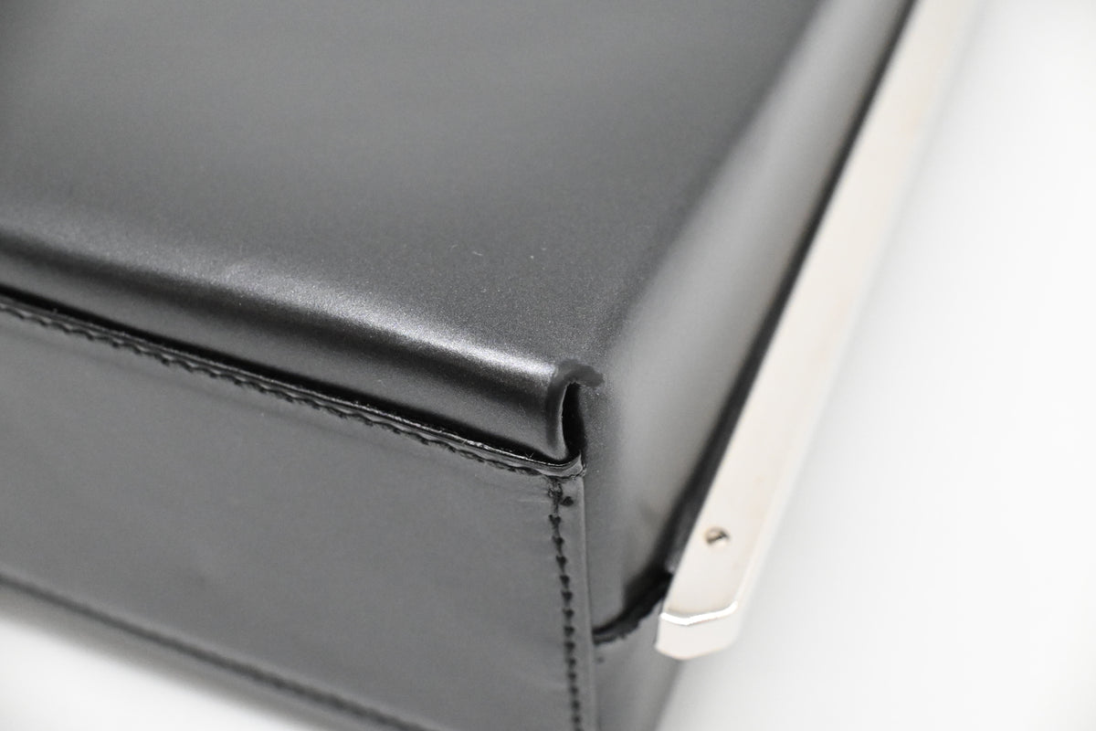 Ferragamo Shoulder Bag in Matte Black Leather
