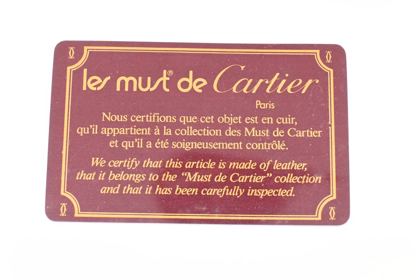 Cartier Toiletry Pouch in Burgundy Leather