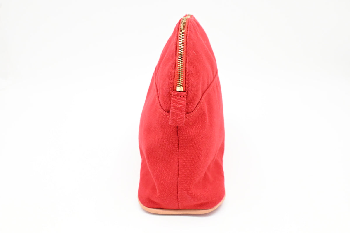 Hermes Bolide Pouch 25 in Red Canvas