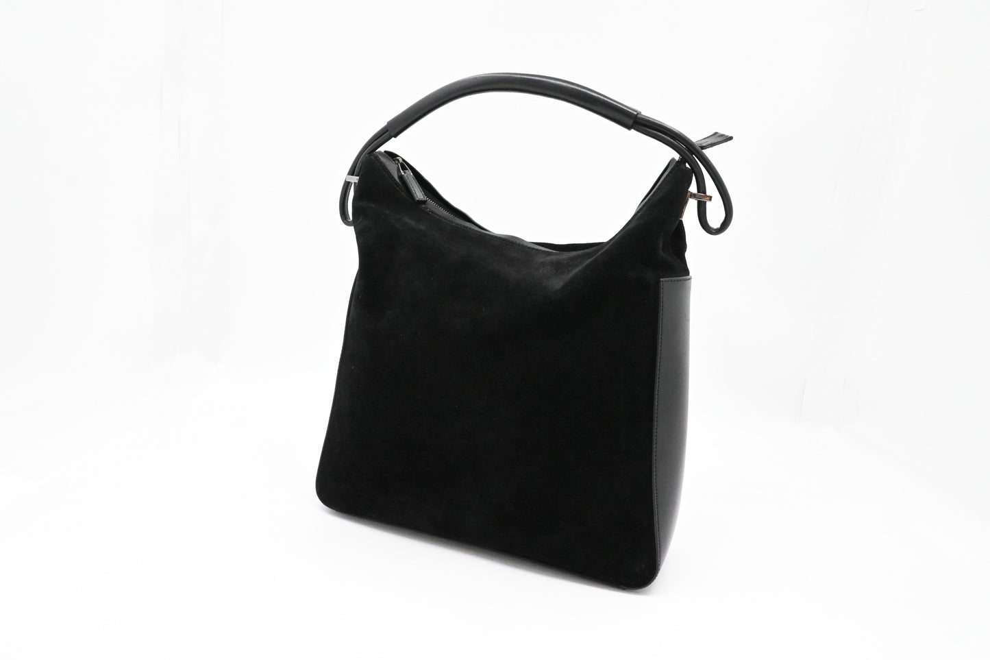 Gucci Shoulder Bag in Black Suede Leather