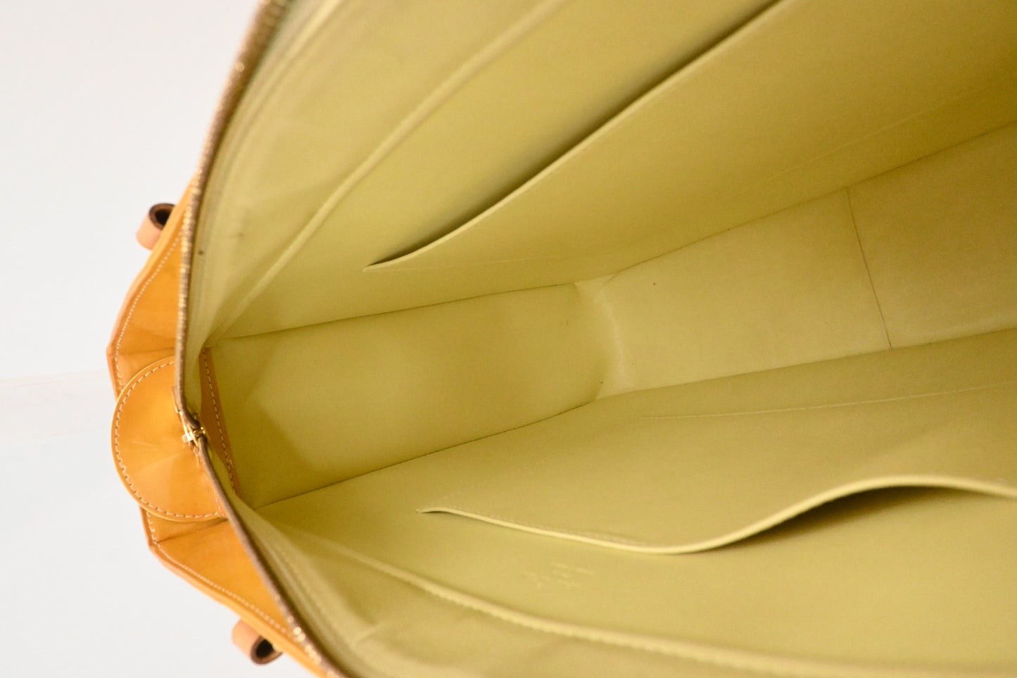 Louis Vuitton Columbus in Yellow Vernis Leather