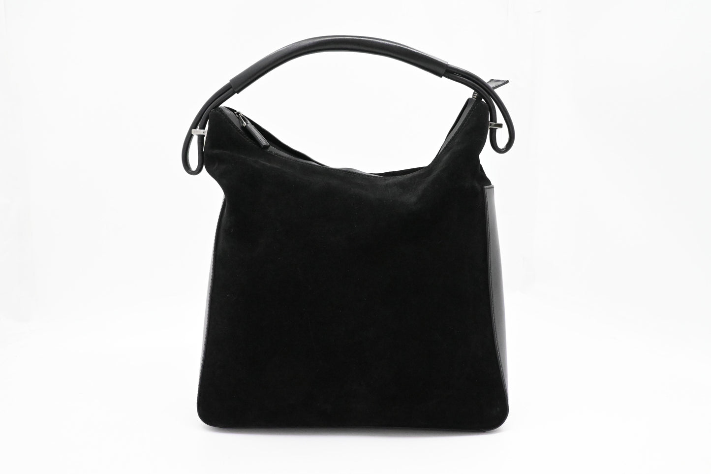 Gucci Shoulder Bag in Black Suede Leather