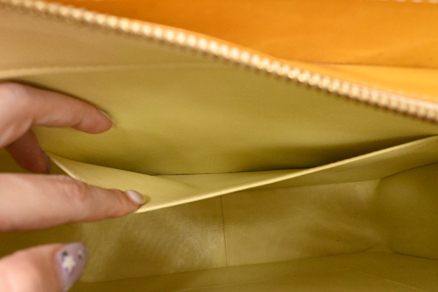 Louis Vuitton Columbus in Yellow Vernis Leather