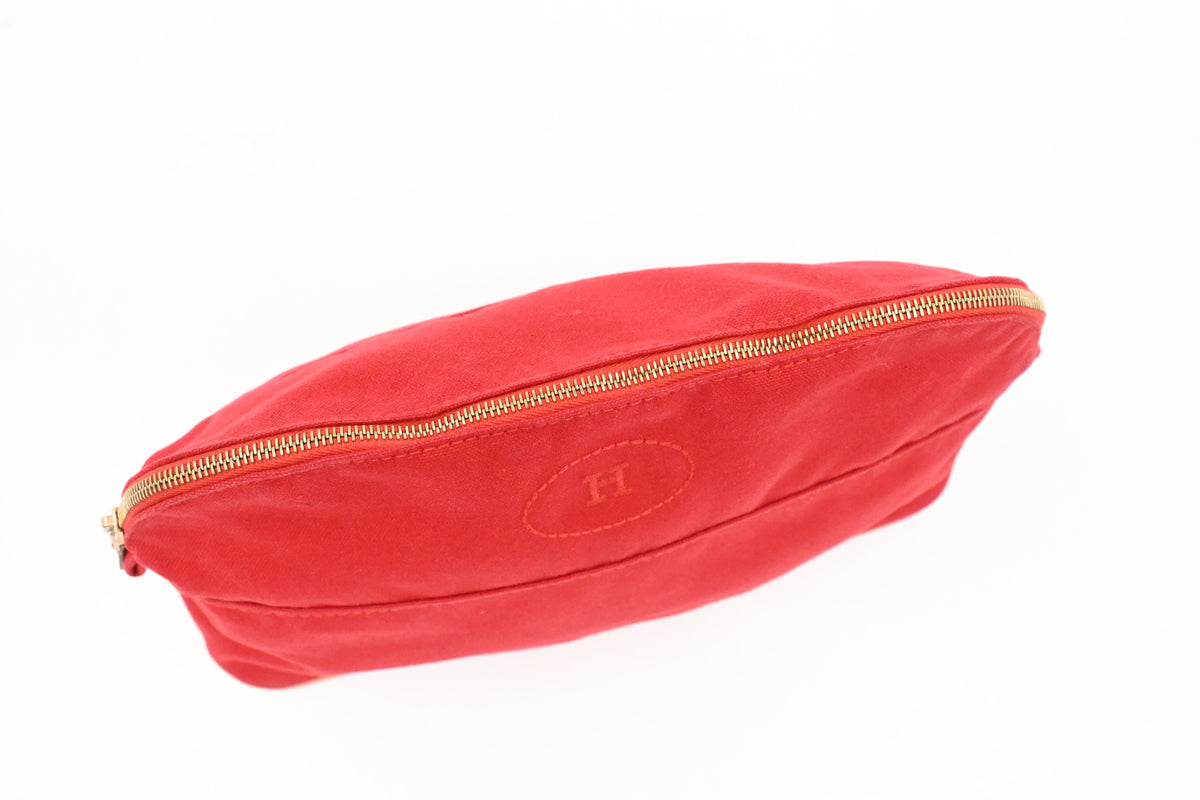 Hermes Bolide Pouch 25 in Red Canvas