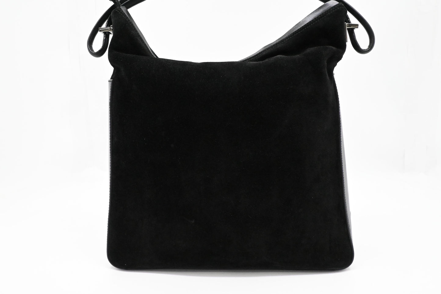 Gucci Shoulder Bag in Black Suede Leather