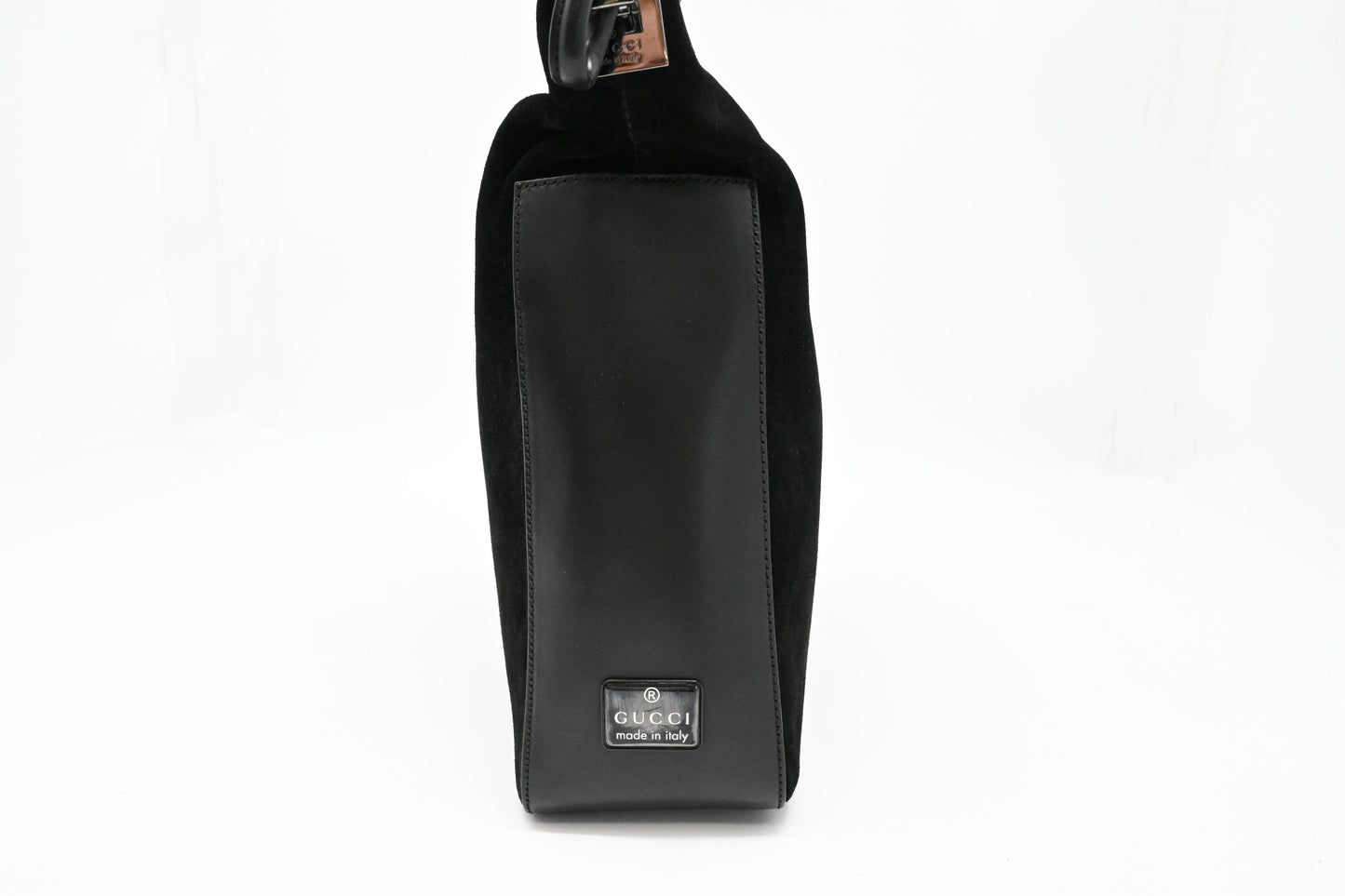 Gucci Shoulder Bag in Black Suede Leather