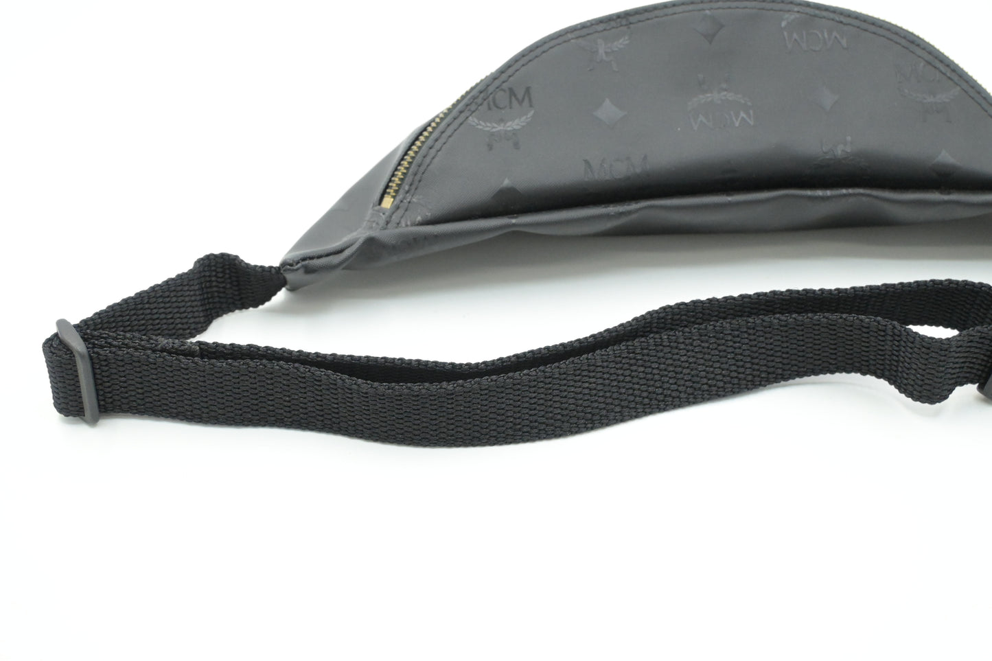 MCM Bumbag in Black Coated Canvas