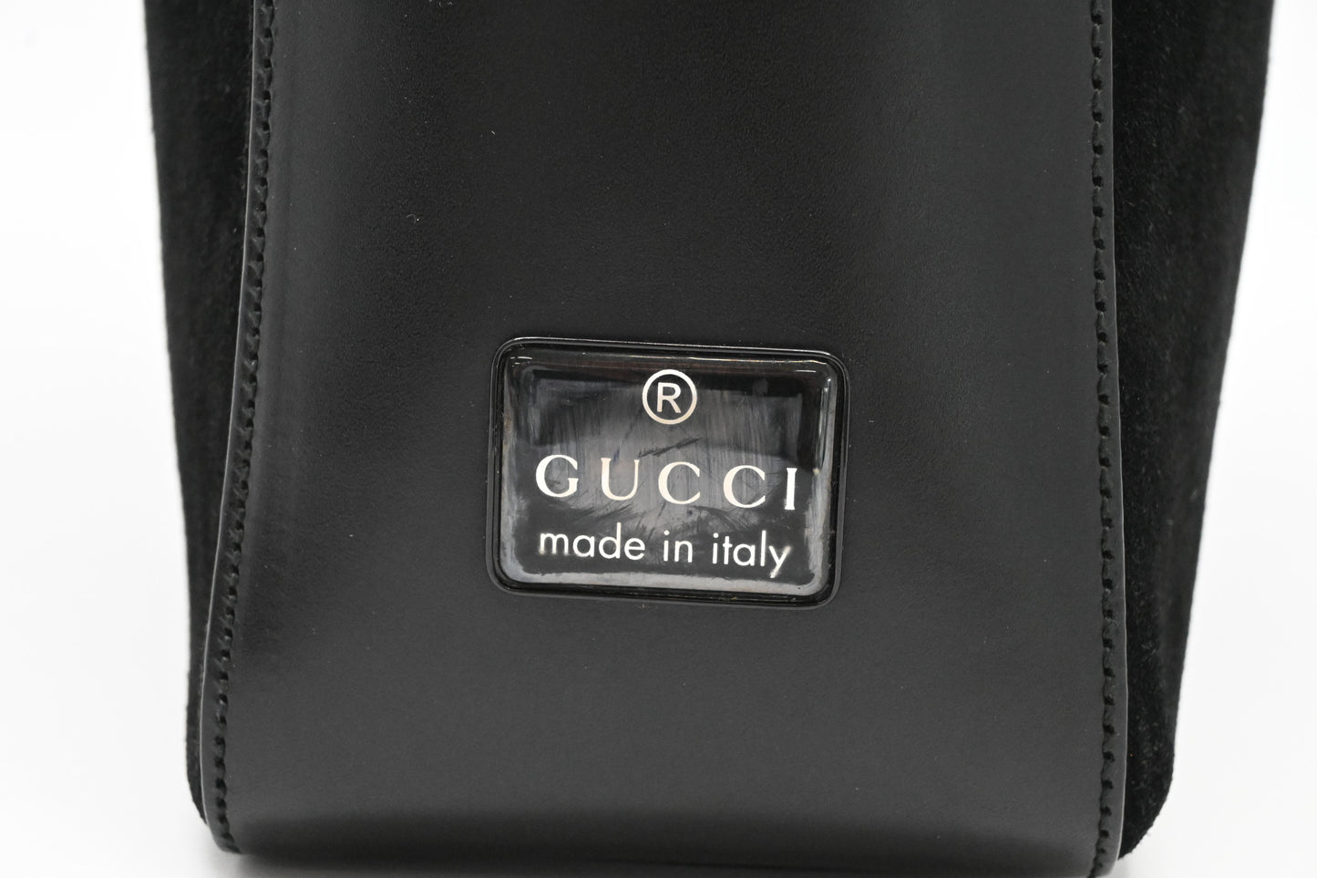 Gucci Shoulder Bag in Black Suede Leather