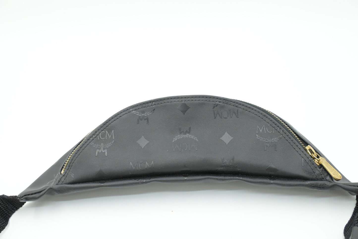 MCM Bumbag in Black Coated Canvas