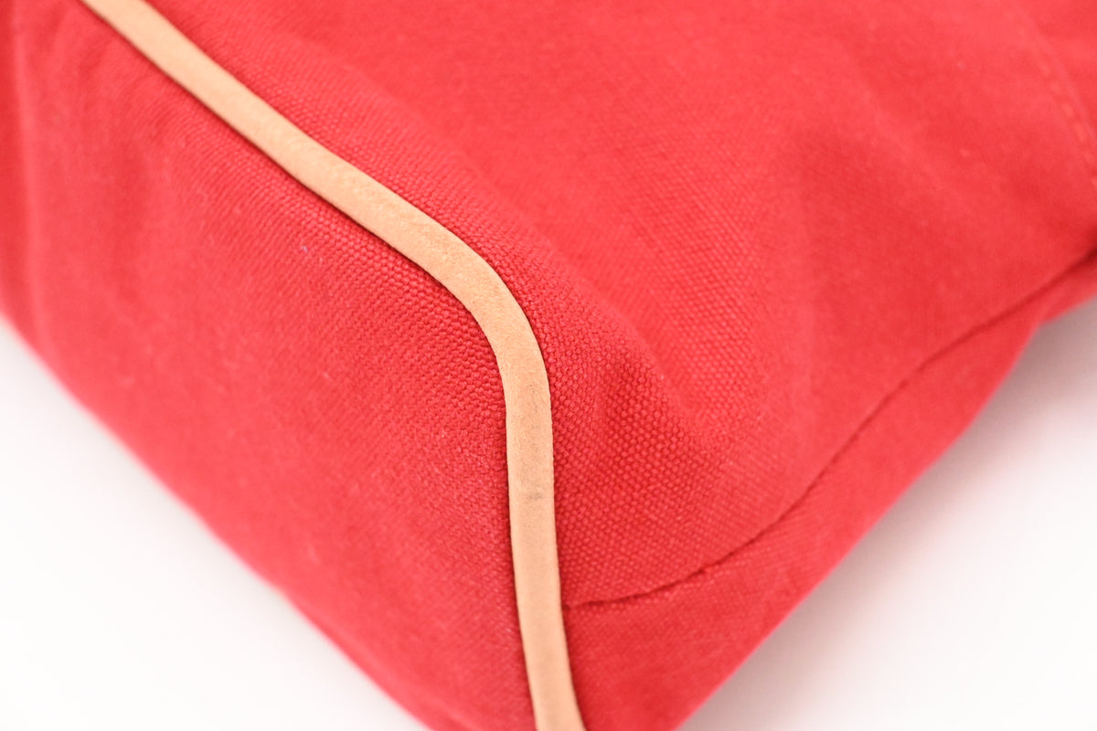 Hermes Bolide Pouch 25 in Red Canvas