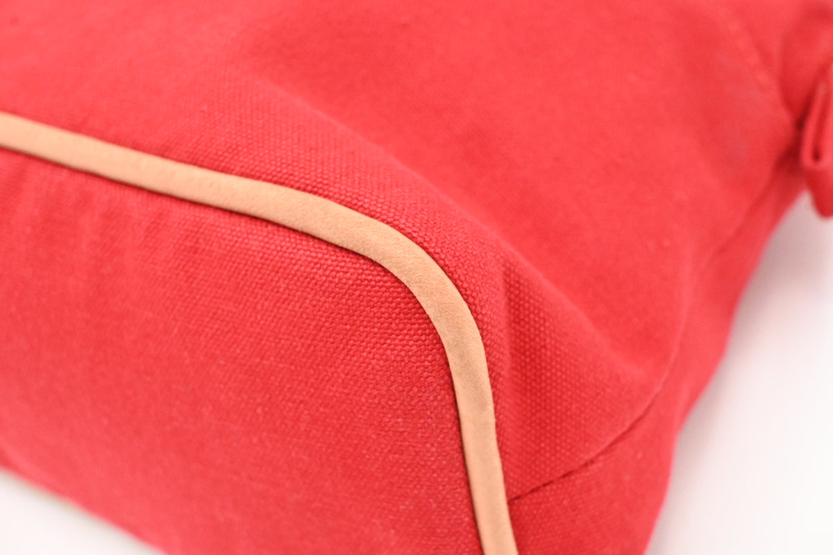 Hermes Bolide Pouch 25 in Red Canvas