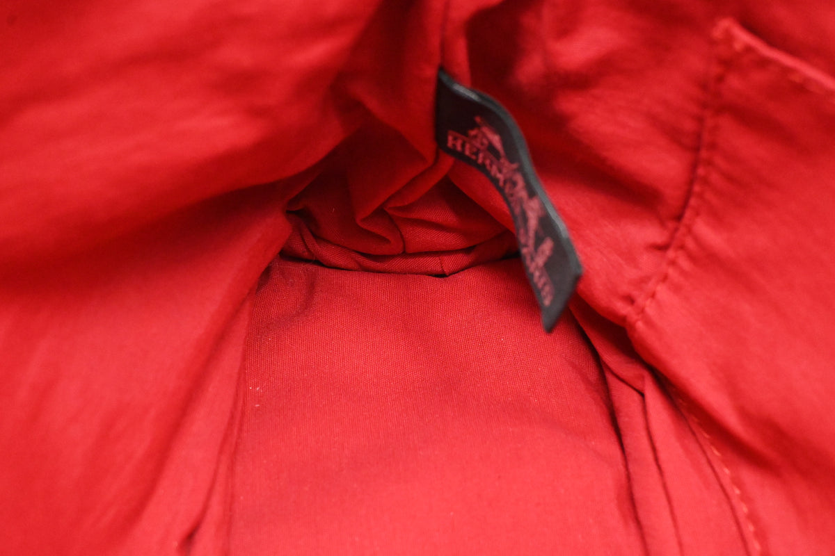 Hermes Bolide Pouch 25 in Red Canvas