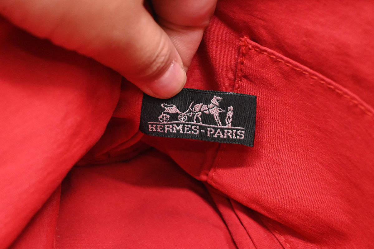 Hermes Bolide Pouch 25 in Red Canvas