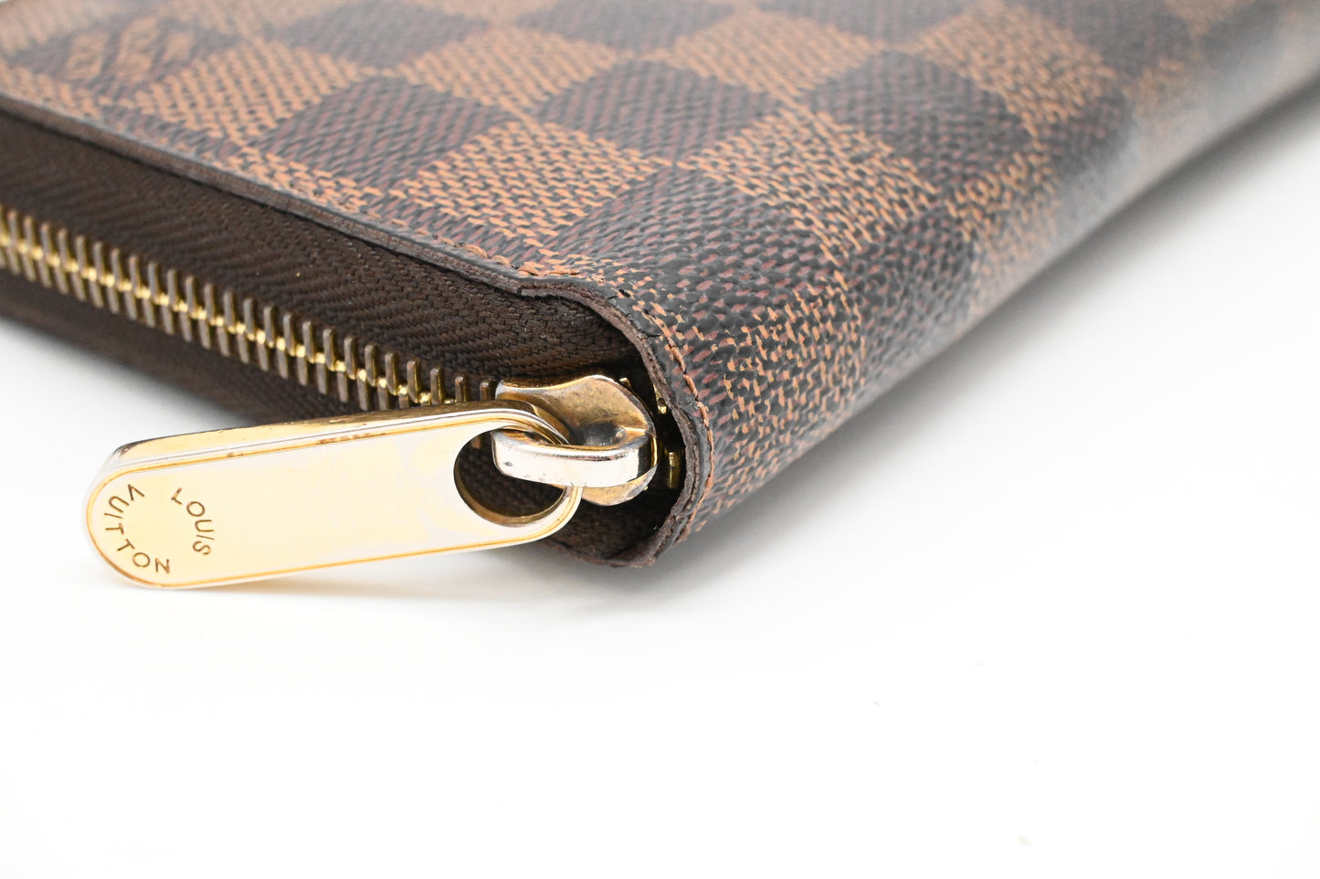 Louis Vuitton Long Zippy Wallet in Damier Ebene Canvas