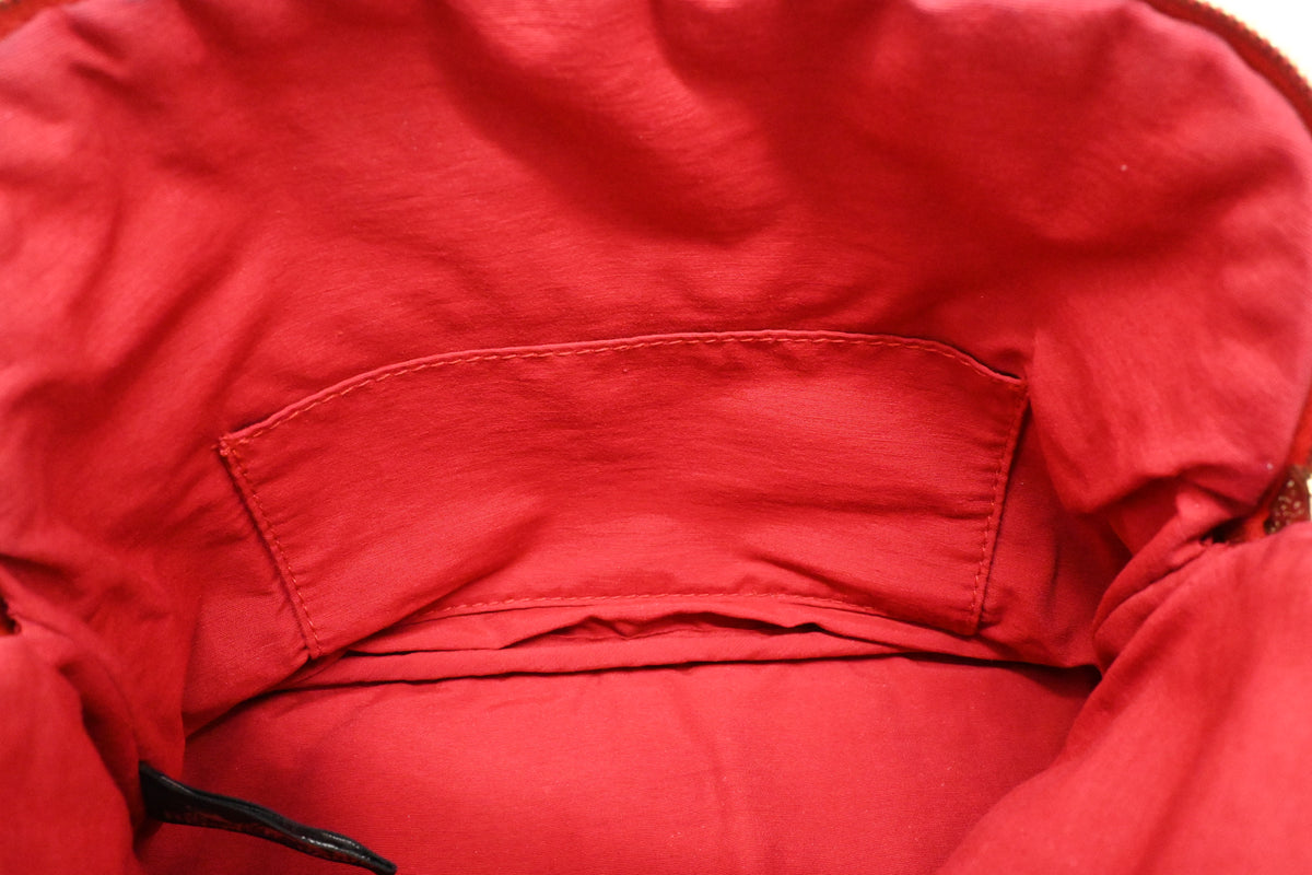 Hermes Bolide Pouch 25 in Red Canvas