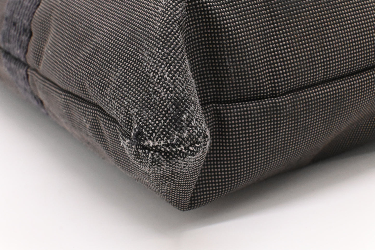 Hermes Herline Business Bag in Grey Canvas