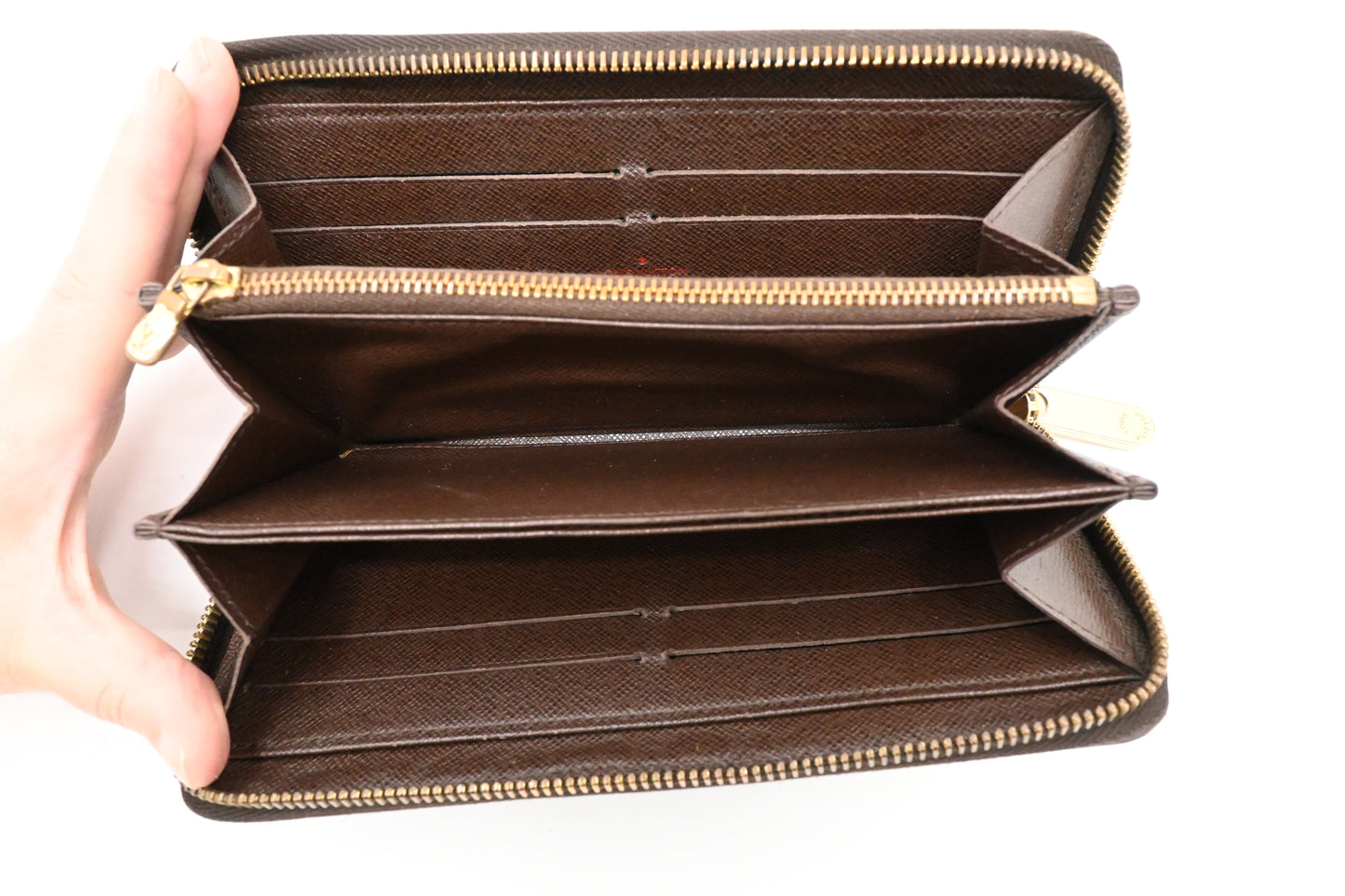 Louis Vuitton Long Zippy Wallet in Damier Ebene Canvas