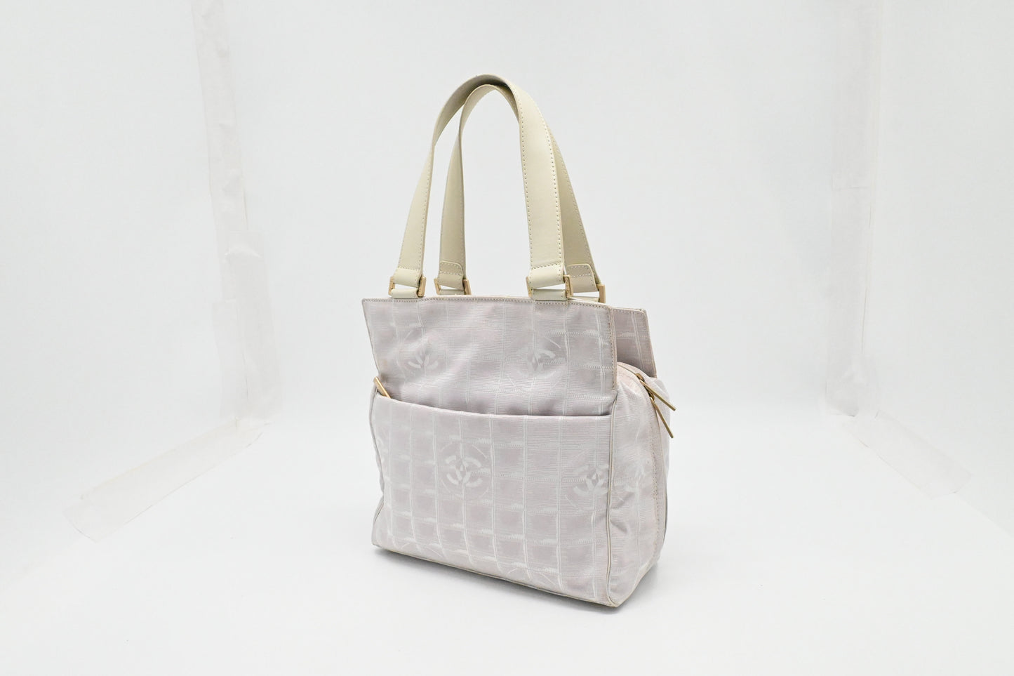 Chanel New Travel Line Shoulder Bag in Lavender Canvas