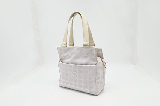 Chanel New Travel Line Shoulder Bag in Lavender Canvas