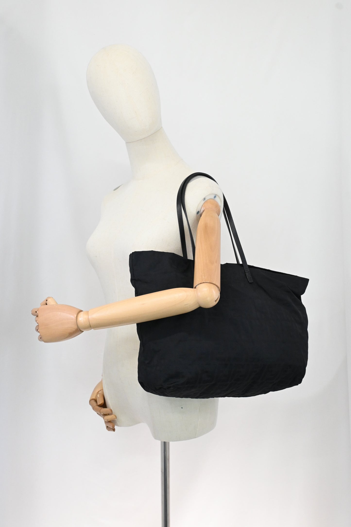 Fendi Tote Bag in Black Zucca Canvas