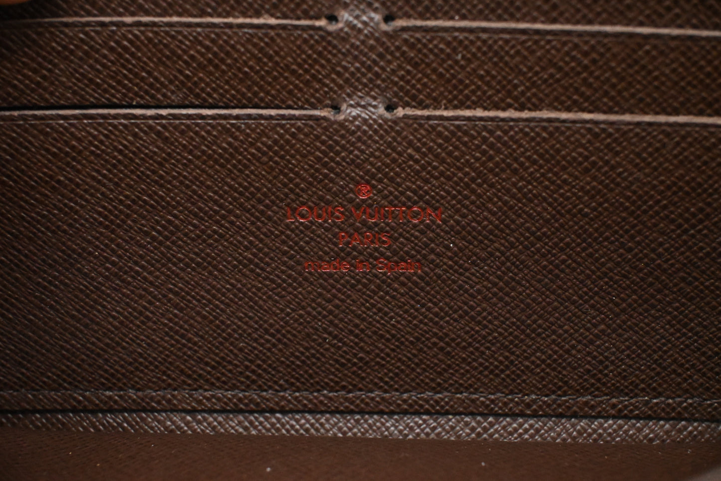 Louis Vuitton Long Zippy Wallet in Damier Ebene Canvas