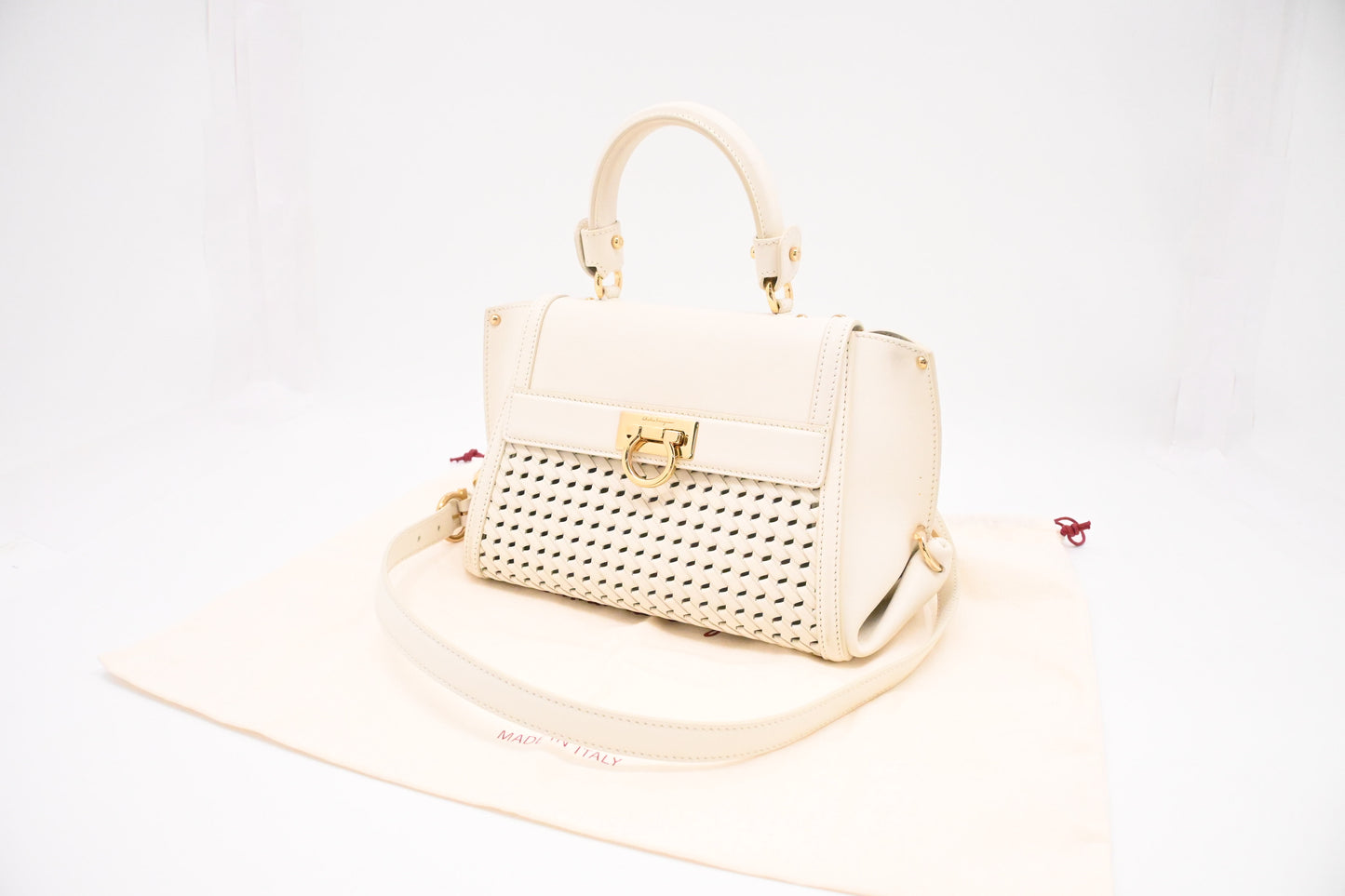Ferragamo Sophia Bag in White Leather