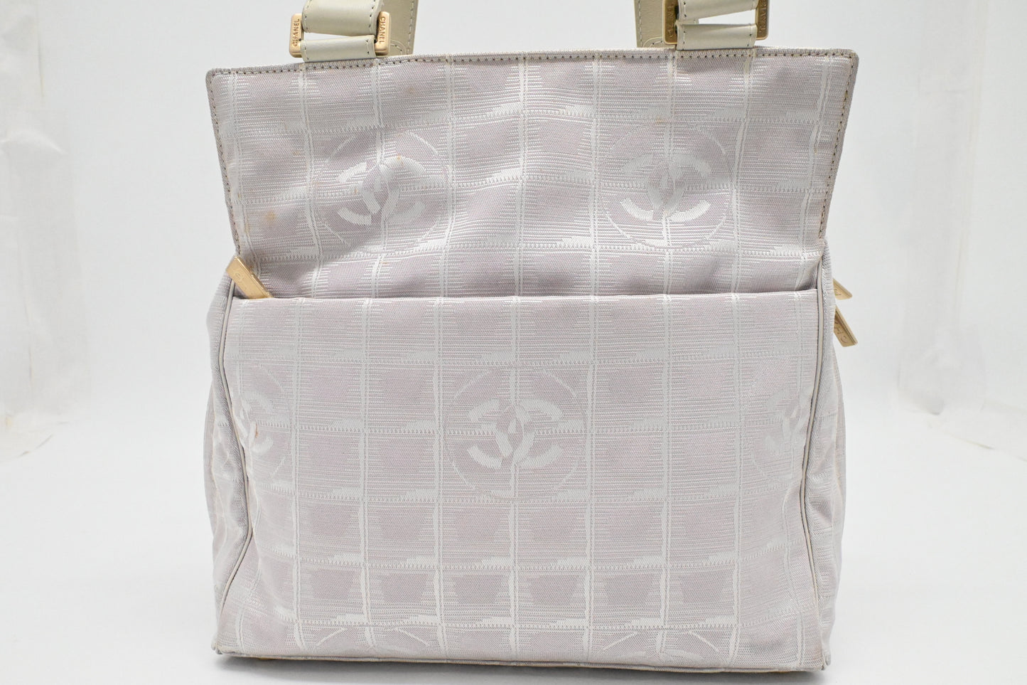 Chanel New Travel Line Shoulder Bag in Lavender Canvas