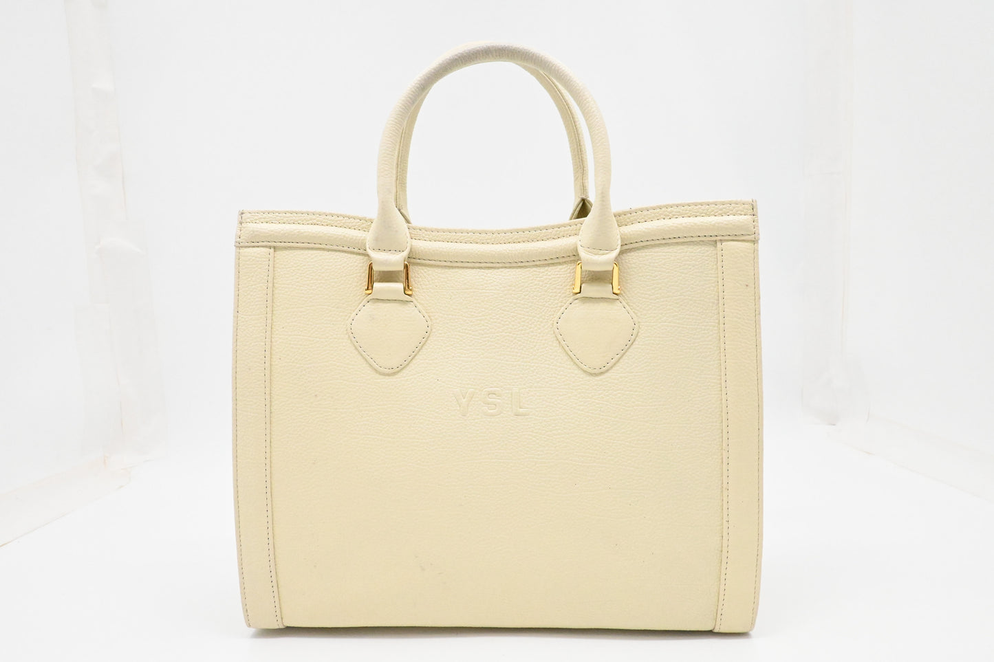 YSL Saint Laurent Handbag in White Leather