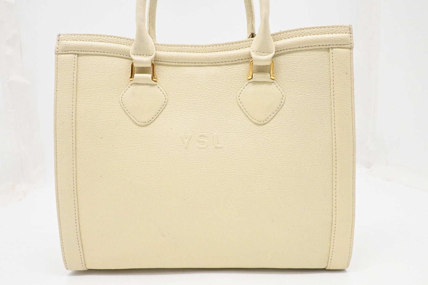 YSL Saint Laurent Handbag in White Leather
