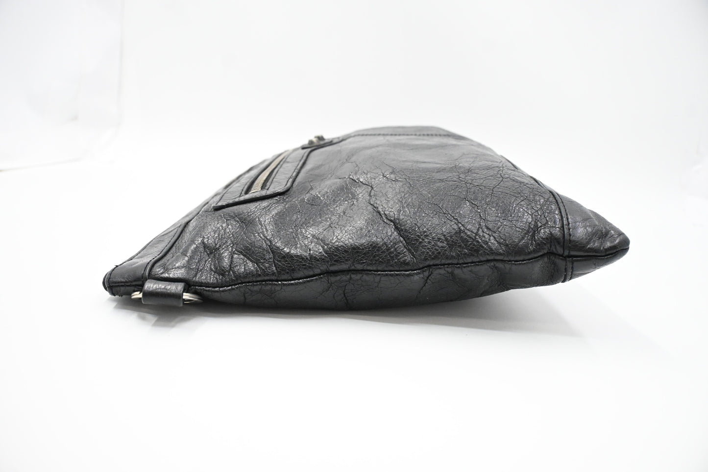 Balenciaga City Clutch in Black Leather