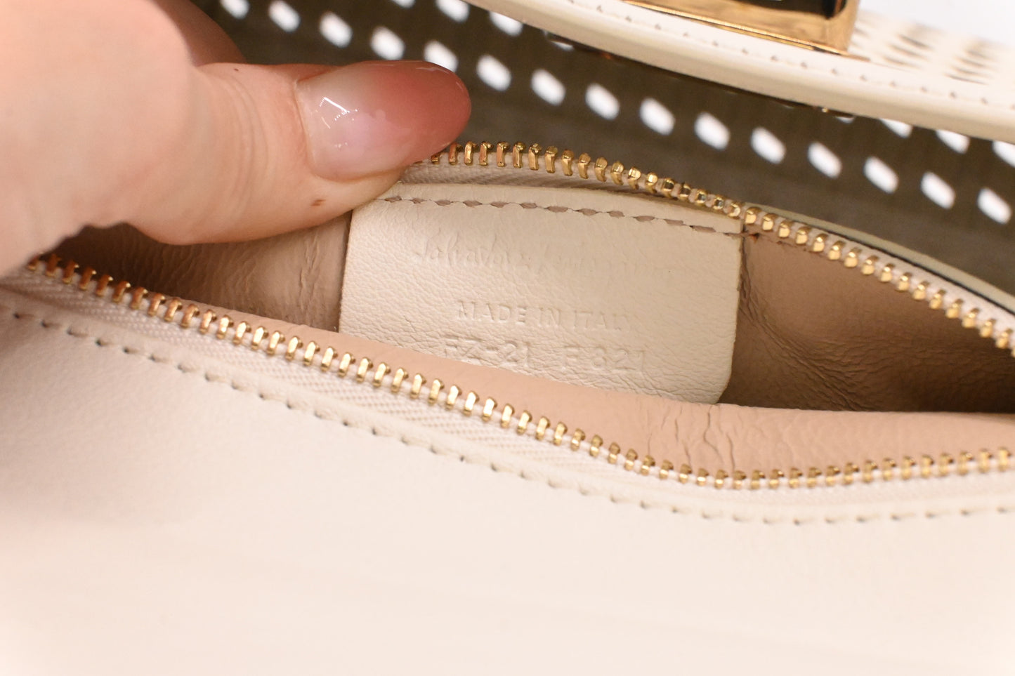 Ferragamo Sophia Bag in White Leather