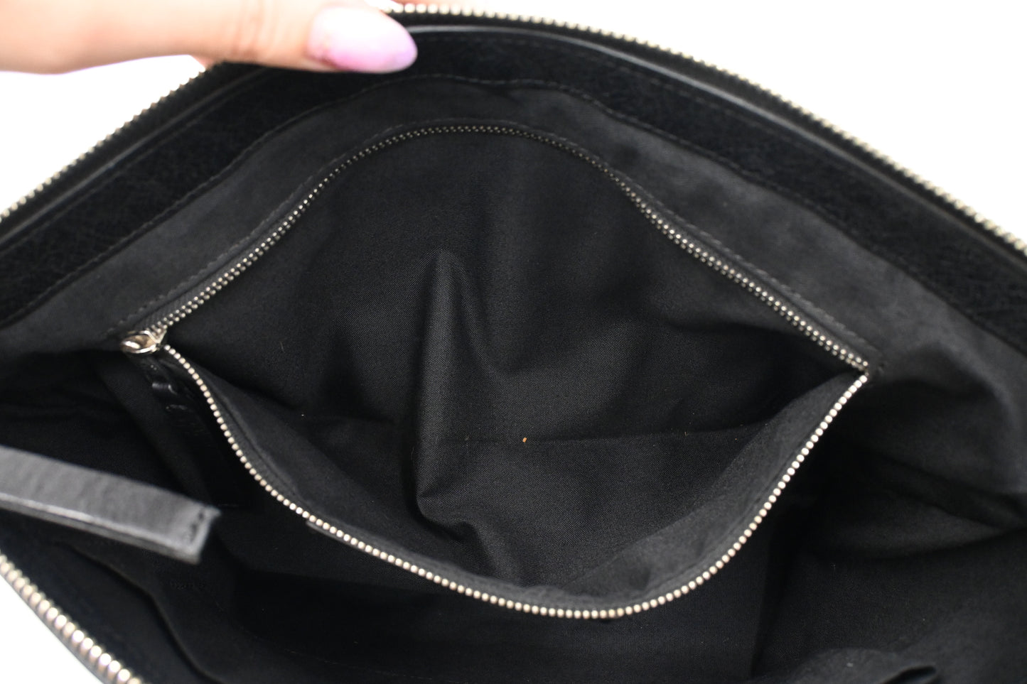 Balenciaga City Clutch in Black Leather