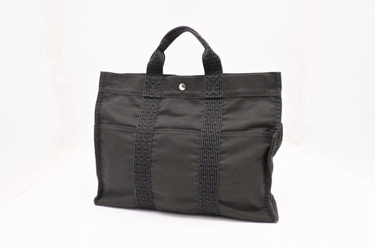 Hermes Fourre-Tout Tote in Grey Canvas