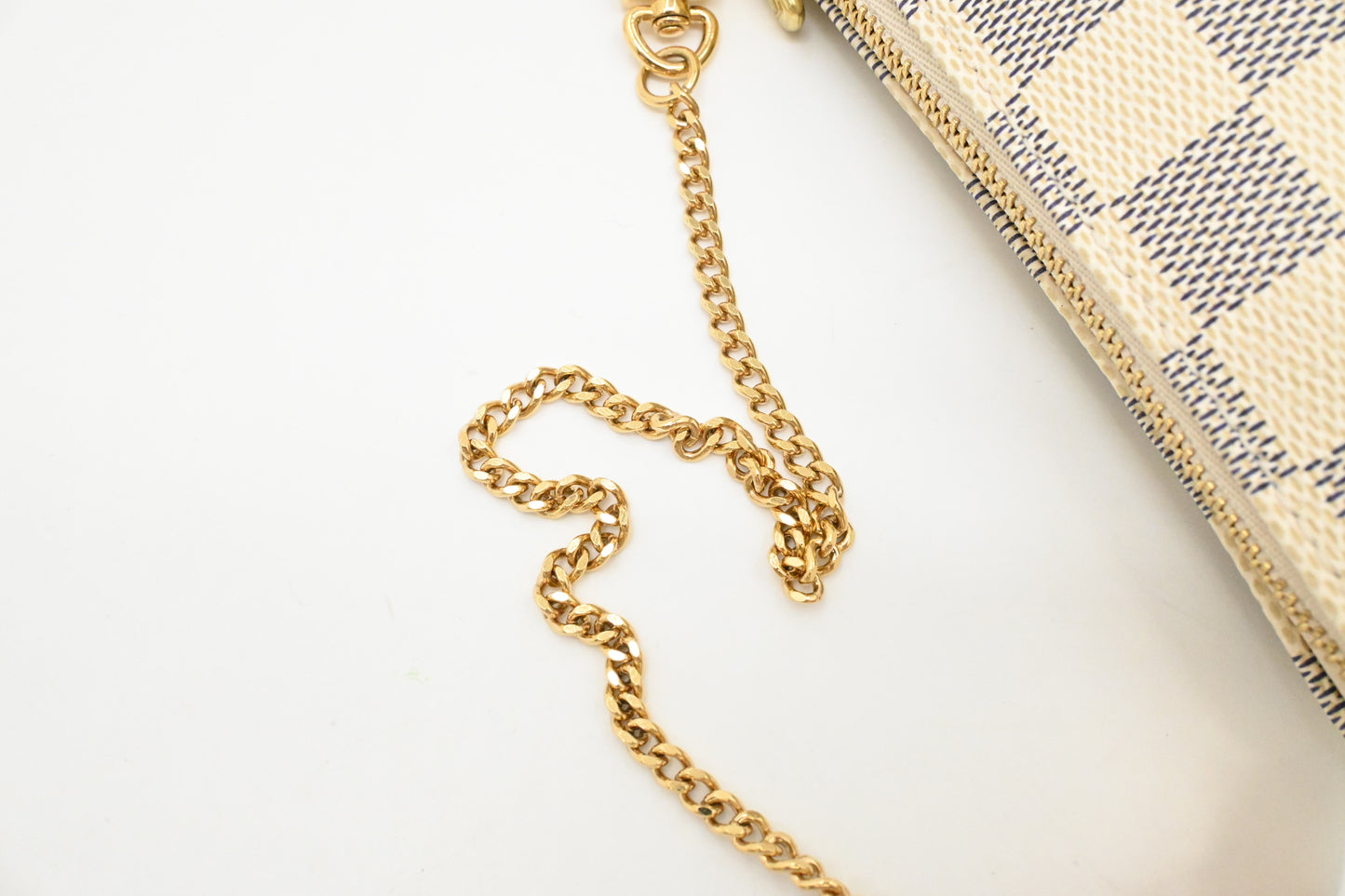 Louis Vuitton Mini Pochette Accessoire in Damier Azur Canvas