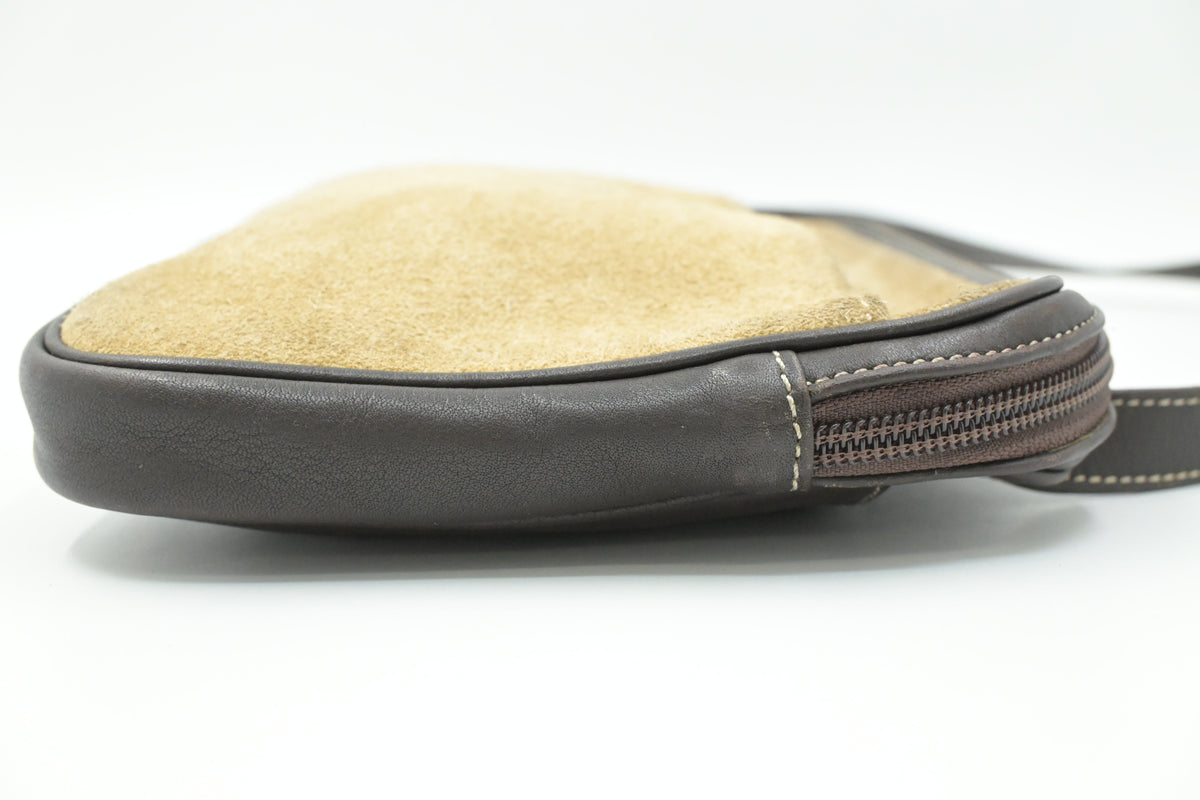 Loewe Crossbody in Brown Leather and Beige Suede