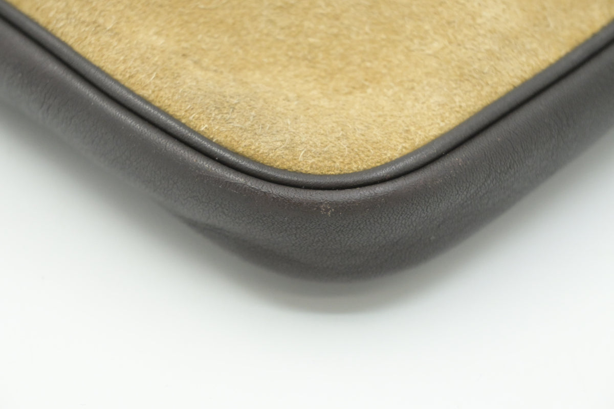 Loewe Crossbody in Brown Leather and Beige Suede