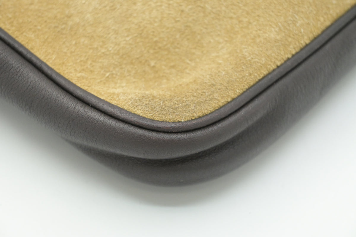 Loewe Crossbody in Brown Leather and Beige Suede