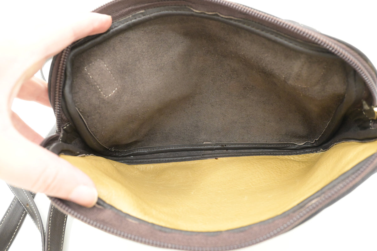 Loewe Crossbody in Brown Leather and Beige Suede