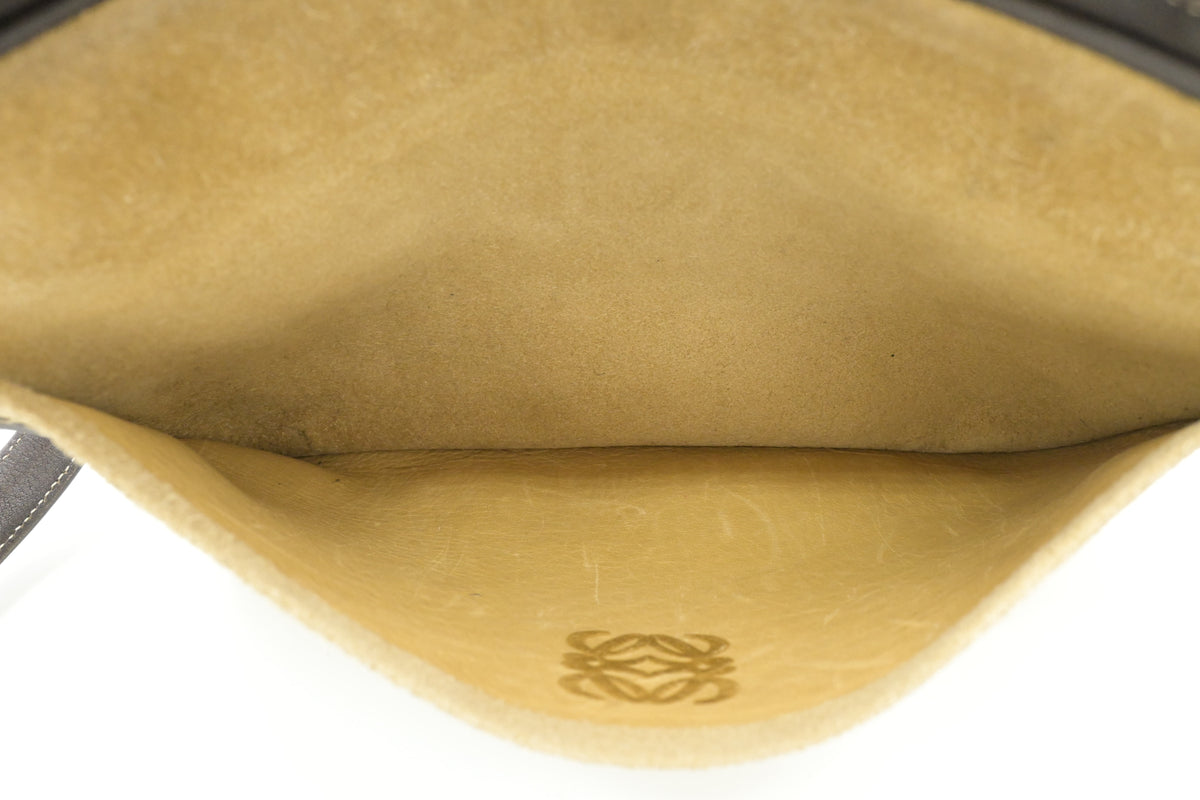 Loewe Crossbody in Brown Leather and Beige Suede