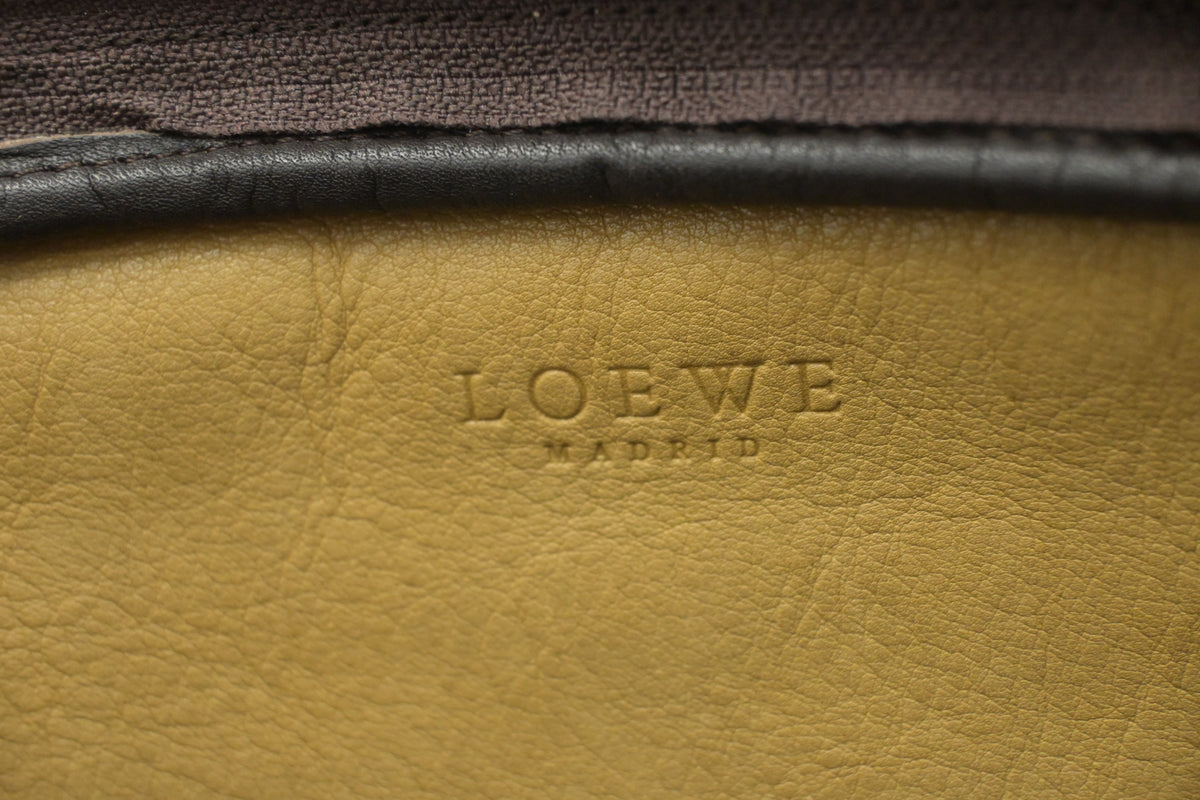 Loewe Crossbody in Brown Leather and Beige Suede