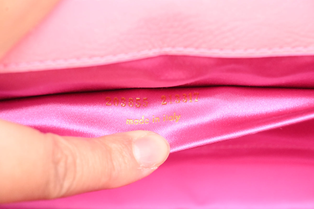 YSL Saint Laurent Clutch in Peach Patent Leather