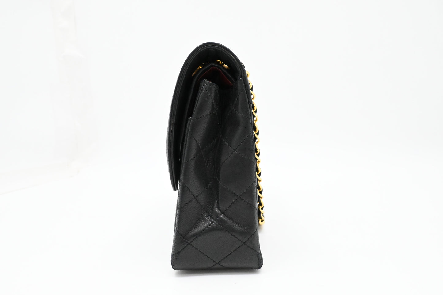 Chanel Medium Double Flap Paris in Black Matelassé Leather