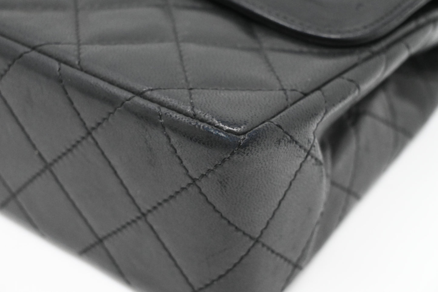 Chanel Medium Double Flap Paris in Black Matelassé Leather