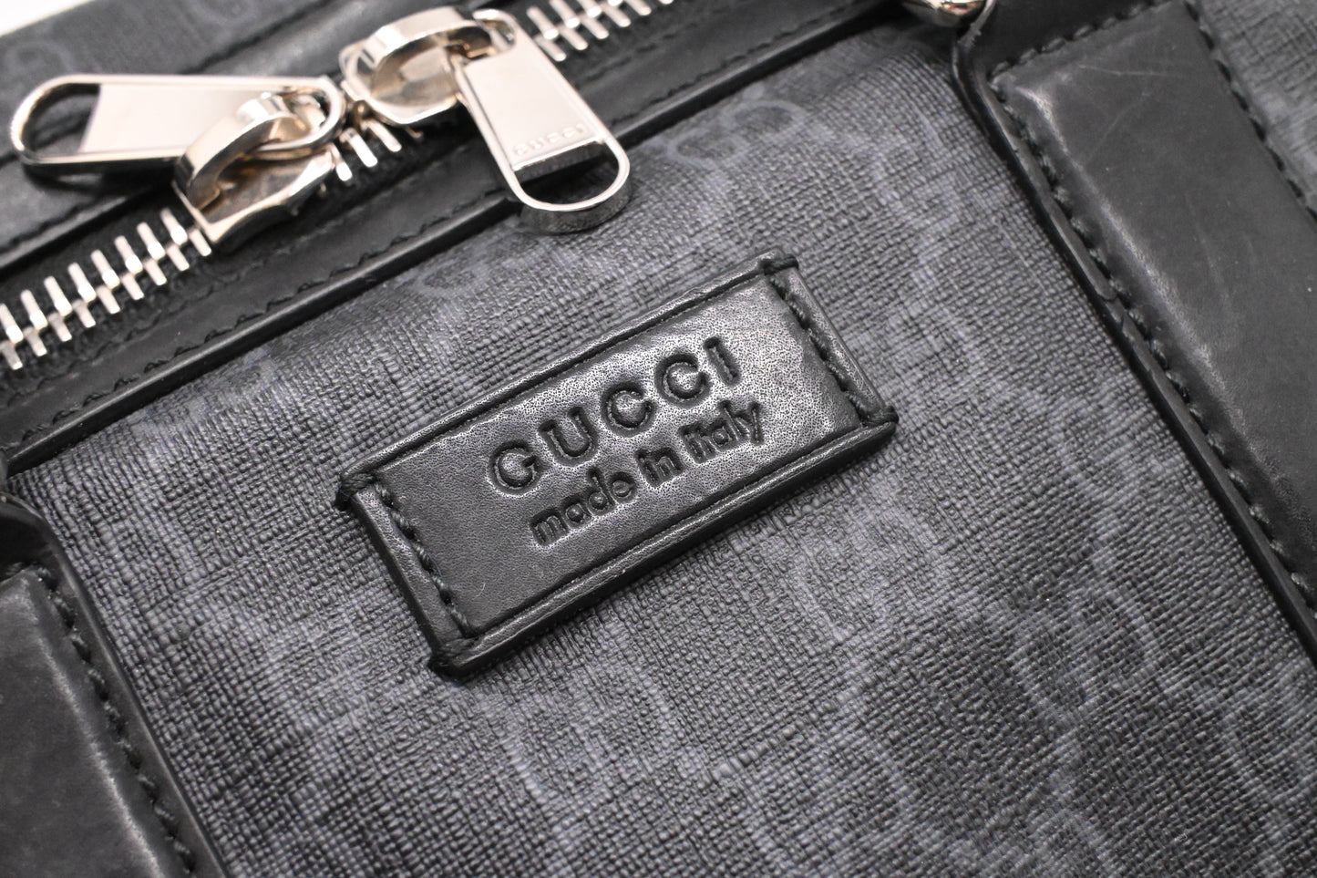 Gucci Travel Bag in Black GG Supreme Canvas