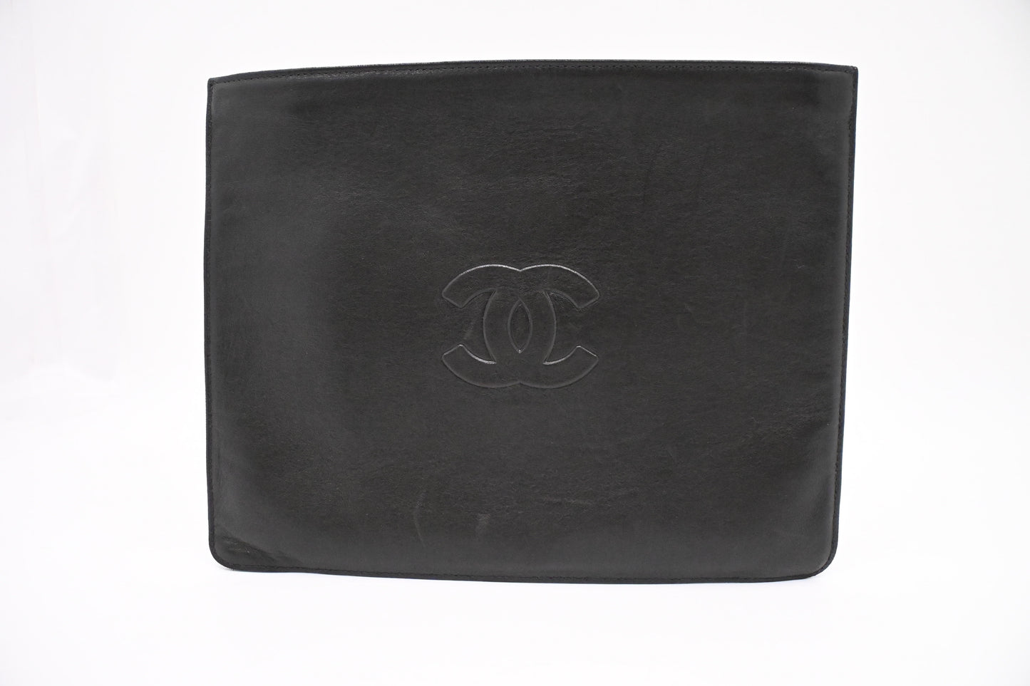 Chanel Camelia Clutch in Black Leather