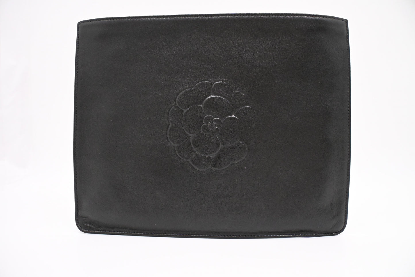 Chanel Camelia Clutch in Black Leather
