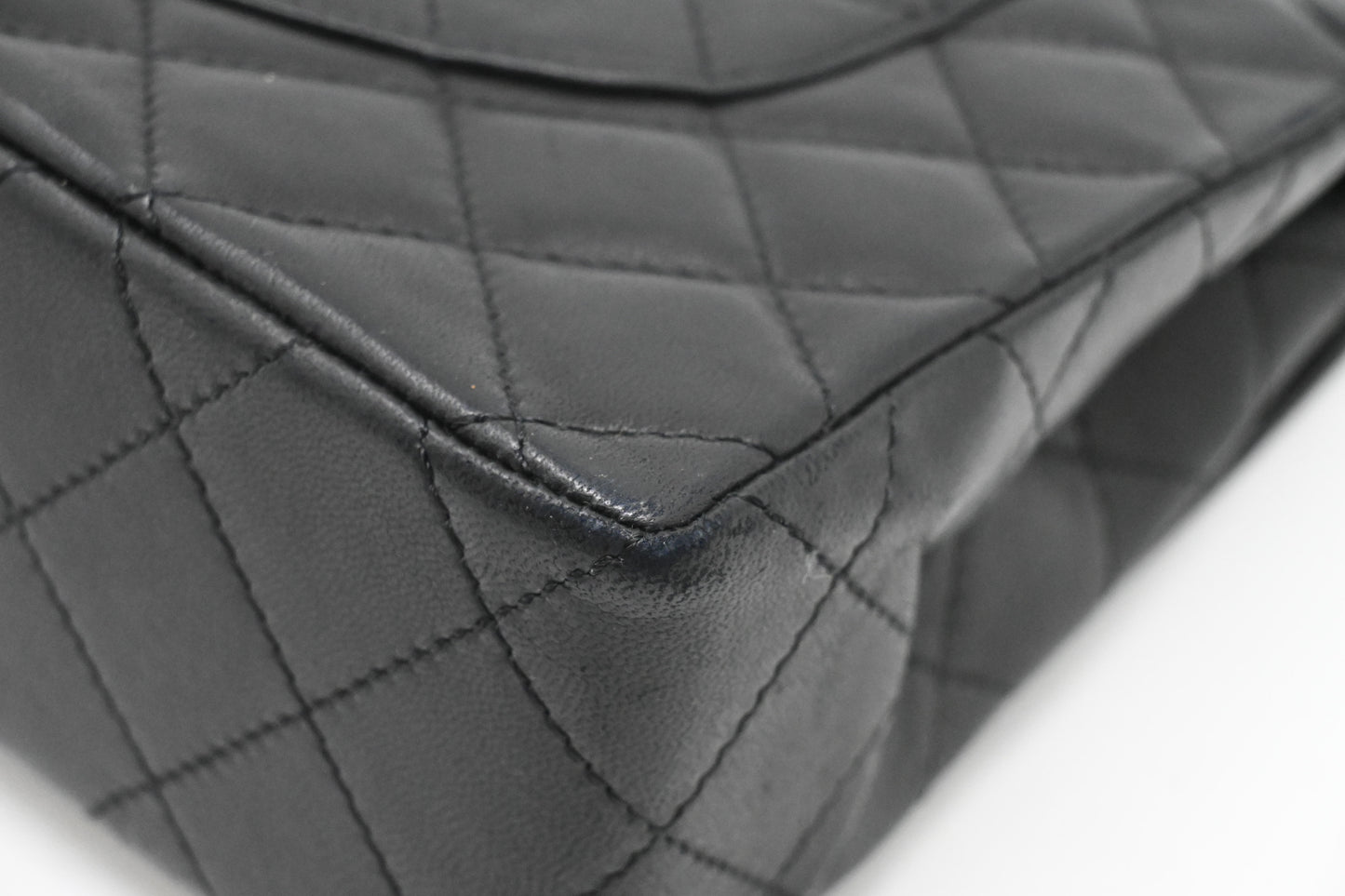 Chanel Medium Double Flap Paris in Black Matelassé Leather